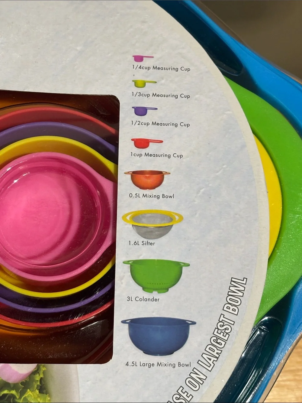 Gourmet Kitchens 8-Piece Prep Bowl Set NWT